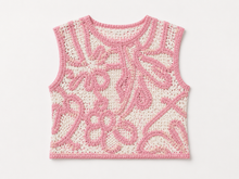 Load image into Gallery viewer, Suncoo Crochet Top in Rose
