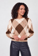 Load image into Gallery viewer, Monari Diamond-Patterned Knitted Jumper
