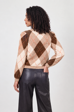 Load image into Gallery viewer, Monari Diamond-Patterned Knitted Jumper
