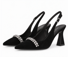 Load image into Gallery viewer, Lodi Nika Sling-Back High Heels in Black
