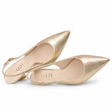 Load image into Gallery viewer, Lodi Risedis Sling-Back High Heels in Gold
