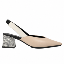Load image into Gallery viewer, Lodi Dubay Block Heels in Nude/Black/White
