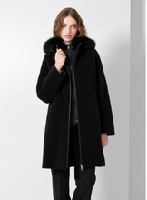Load image into Gallery viewer, Cinzia Rocca Alpaca Wool Parka in Black
