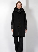 Load image into Gallery viewer, Cinzia Rocca Alpaca Wool Parka in Black
