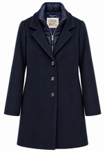 Load image into Gallery viewer, Cinzia Rocca Cinzia Rocca Wool Coat in Navy
