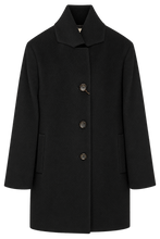 Load image into Gallery viewer, Cinzia Rocca Wool Coat with Quilted Padded Back in Black
