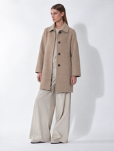 Load image into Gallery viewer, Cinzia Rocca Wool Coat with Quilted Padded Back in Beige
