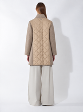 Load image into Gallery viewer, Cinzia Rocca Wool Coat with Quilted Padded Back in Beige
