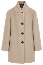 Load image into Gallery viewer, Cinzia Rocca Wool Coat with Quilted Padded Back in Beige
