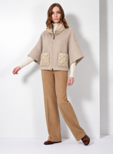 Load image into Gallery viewer, Cinzia Rocca Quilted Detail Cape in Beige
