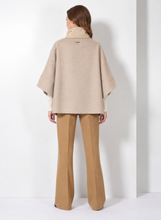 Load image into Gallery viewer, Cinzia Rocca Quilted Detail Cape in Beige
