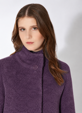Load image into Gallery viewer, Cinzia Rocca Wool Blend Short Coat in Purple
