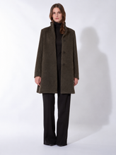 Load image into Gallery viewer, Cinzia Rocca Wool Blend Short Coat in Chocolate Brown
