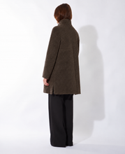 Load image into Gallery viewer, Cinzia Rocca Wool Blend Short Coat in Chocolate Brown
