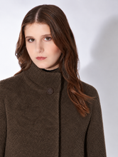 Load image into Gallery viewer, Cinzia Rocca Wool Blend Short Coat in Chocolate Brown
