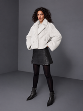 Load image into Gallery viewer, MarcCain Short faux fur outdoor coat
