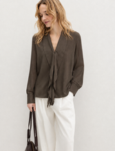 Load image into Gallery viewer, Emme Aggravi Blouse in Dark Brown
