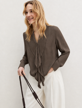 Load image into Gallery viewer, Emme Aggravi Blouse in Dark Brown
