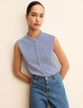 Load image into Gallery viewer, Emme Giuliva Sleeveless Blouse in Navy
