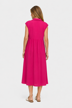 Load image into Gallery viewer, Catnoir Smock Midi Dress in Pink Leave
