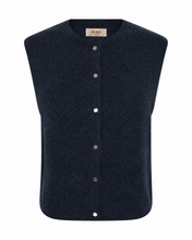 Load image into Gallery viewer, Mos Mosh Almine Thora Knit Vest in Navy
