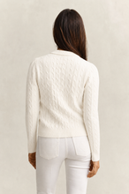 Load image into Gallery viewer, Gant Lambswool Cable Knit Rugger in Cream
