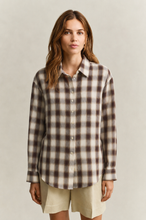 Load image into Gallery viewer, Gant Checked Flannel Shirt in Deep Brown
