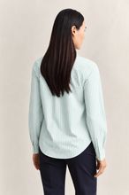 Load image into Gallery viewer, Gant Classic Poplin Striped Shirt in Blue Horizon
