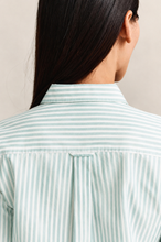 Load image into Gallery viewer, Gant Classic Poplin Striped Shirt in Blue Horizon
