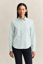 Load image into Gallery viewer, Gant Classic Poplin Striped Shirt in Blue Horizon
