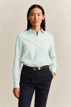 Load image into Gallery viewer, Gant Classic Poplin Striped Shirt in Blue Horizon
