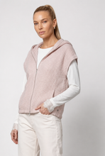 Load image into Gallery viewer, Monari Knitted Vest with Full-Length Zipper in Rosewater
