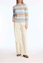 Load image into Gallery viewer, Leo &amp; Ugo High-Neck Sweater in OffWhite/Blue/Beige
