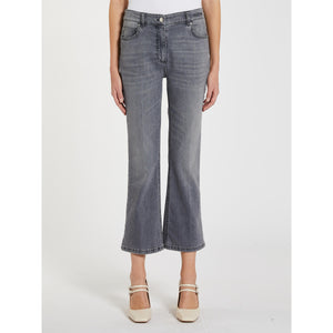 Marella Flare-Cropped Jeans in Grey