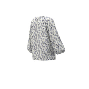 Emme Racemo Print Top Blue