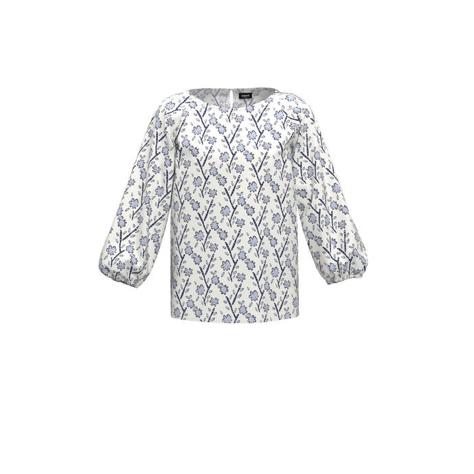 Emme Racemo Print Top Blue