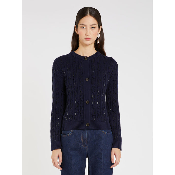 Marella Digital Cardigan in Navy