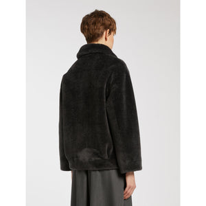 Marella Fresa Faux-Fur Jacket in Dark Grey
