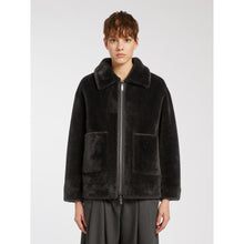 Load image into Gallery viewer, Marella Fresa Faux-Fur Jacket in Dark Grey

