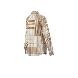 Emme Biagio Blouse in White and Camel