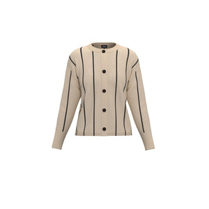 Emme Palmira Cardigan in White/Black