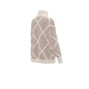 Emme Dorato High-Neck Sweater in Ecru