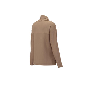 Emme Eroico Sweater with Neck Tie in Beige