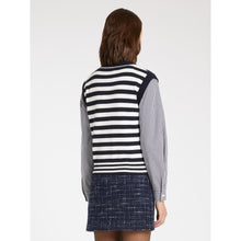 Load image into Gallery viewer, iBlue Sapore Knited Gilet in NavyWhite
