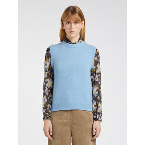 iBlue Pesaro Knitted Vest in Sky Blue
