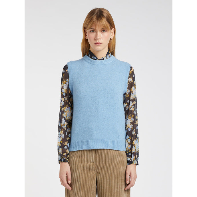 iBlue Pesaro Knitted Vest in Sky Blue