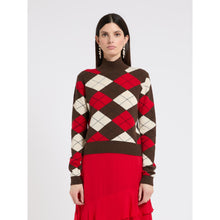 Load image into Gallery viewer, Marella Zucca High-Neck Sweater in Red Inlay
