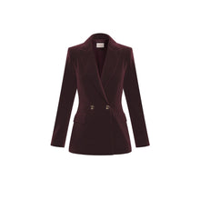 Load image into Gallery viewer, Emme Ponte Double Breast Blazer in Purple
