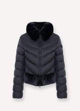 Load image into Gallery viewer, Colmar Cropped Down Jacket with Fur Inserts
