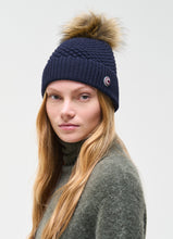 Load image into Gallery viewer, Colmar Moss Stitch Hat with Pom-Pom
